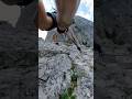 Hiking on a fixed rope route - Action cam point of view