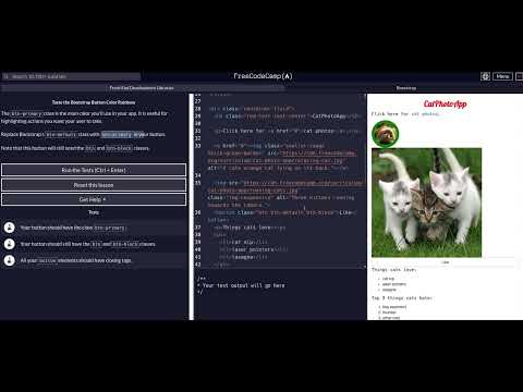06 Taste the Bootstrap Button Color Rainbow - FreeCodeCamp EXPLAINED -GUIDE - Front End Libraries