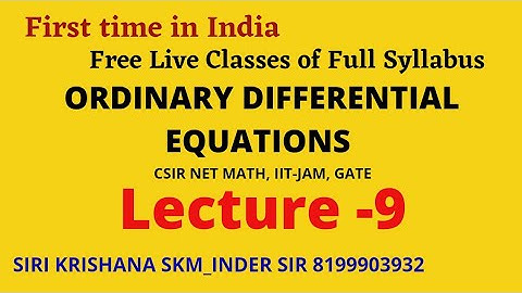 LEC 9 #ODE #singular point #system   #critical points #stability of ODE #SiriKrishanaSKM_InderSir