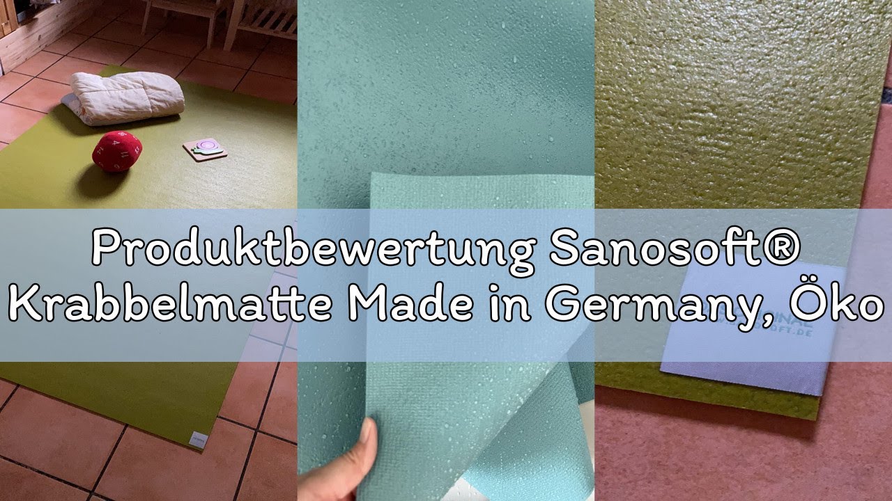 Produktbewertung Sanosoft® Krabbelmatte Made in Germany, Öko-Tex Anti-Rutsch Krabbelunterlage - 160c