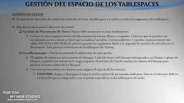 🎓  CURSO ORACLE GESTION DE TABLESPACES:    🥇 MAS CURSOS EN LA DESCRIPCION