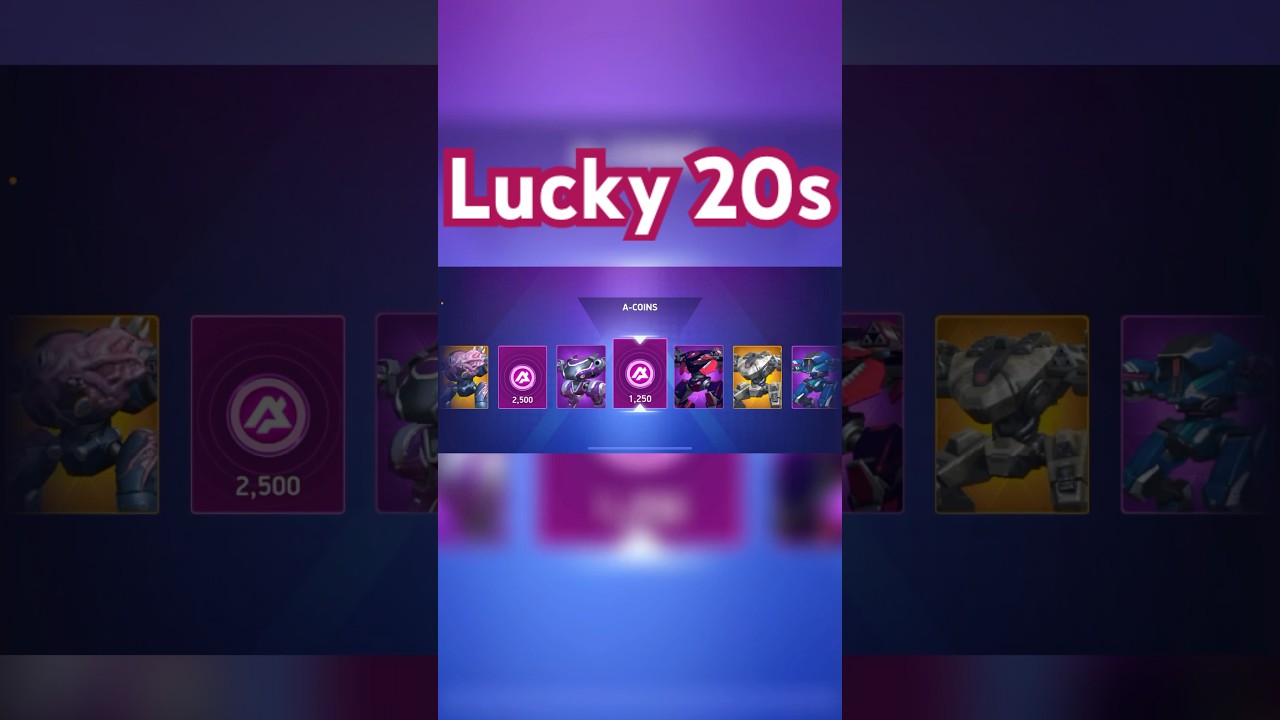 After10x10s of credits I get 20sLUCK! Mech arena fortune vaults