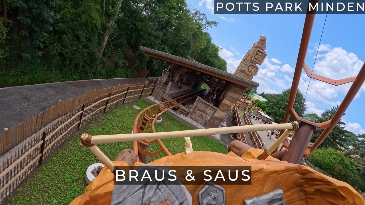Braus und Saus NEU 2025 | potts park Minden | OnRide POV - Achterbahn durch Steinzeit-Waschstraße