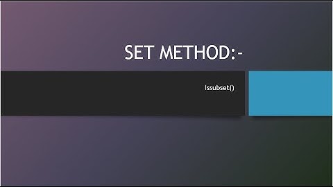 Issubset method in python||Coding With Sarika||