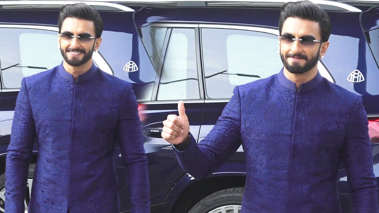 Ranveer Singh sports a colorful three-piece suit at Jayeshbhai