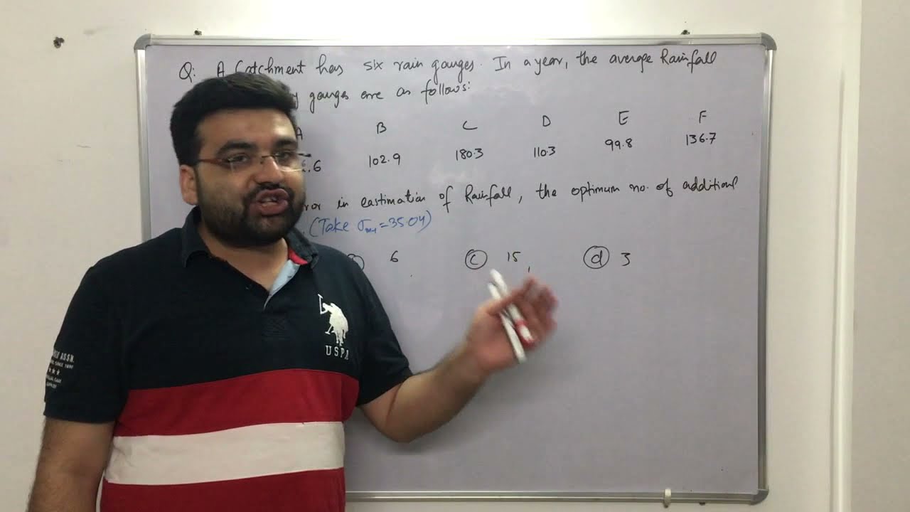 Measurement of Rainfall Numerical Number 1- Hydrology (GATE/SSC JE/DFCCIL/ESE/PSU's)