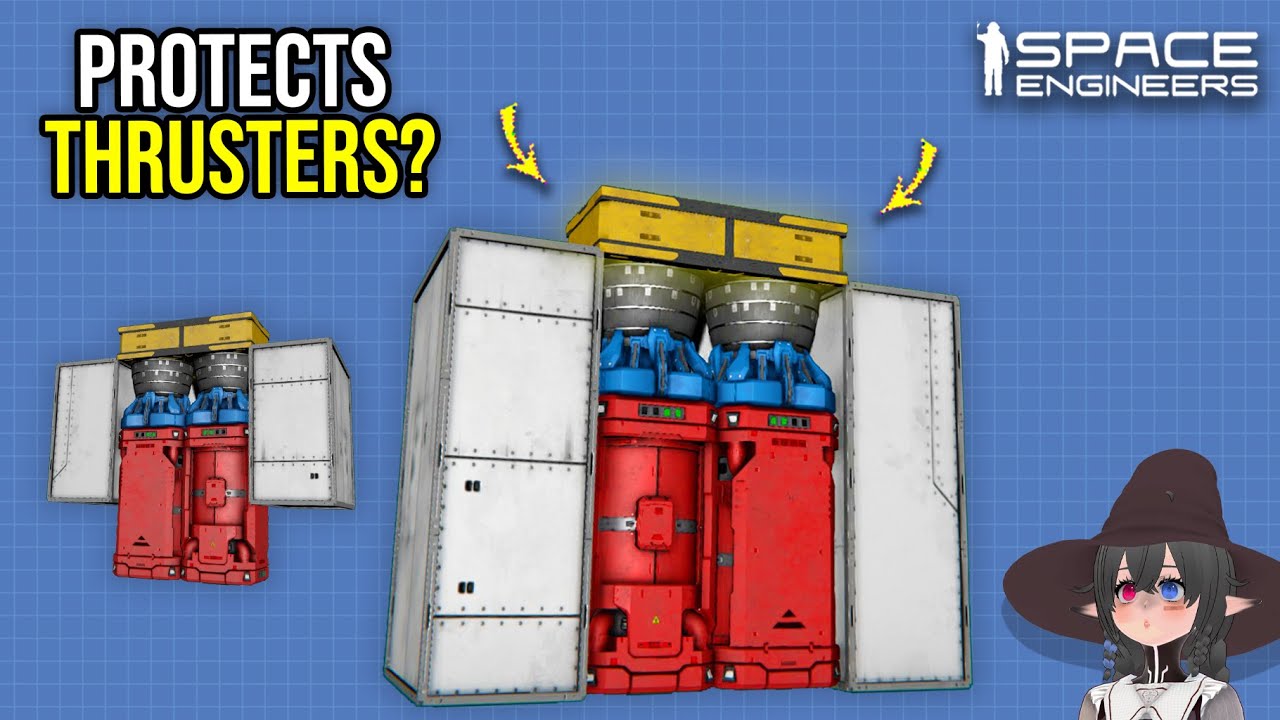 Ship Thruster Cover Versus Stray Bullets Tested, Space Engineers - YouTube