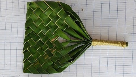 Cách làm cây quạt bằng lá dừa đơn giản đẹp (c. 2)