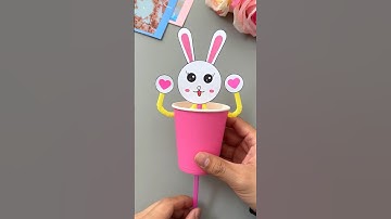 Thủ công sáng tạo với ly nhựa ống hút và giấy màu #thucong #handmade #choicungcon