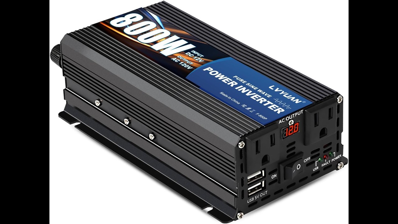 LVYUAN 800 watt 12 Volt to 120 Volt Inverter Review - Pros & Cons 