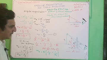 ANGULAR MAGNIFICATION AND SIMPLE MICROSCOPE  PHYSICS CLASS 10 CHAPTER GEOMETRICAL OPTICS