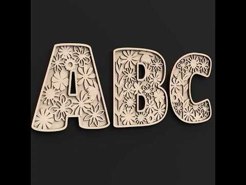 3D Flower Letters Laser Files Link To Files On Channel Click Name Lasercutting Svgfiles
