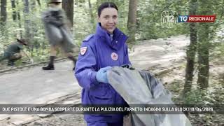 DUE PISTOLE E UNA BOMBA SCOPERTE DURANTE LA PULIZIA DEL FARNETO: INDAGINI SULLA GLOCK | 18/04/2026