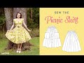 Easy picnic skirt sewing tutorial by gertie no pattern vintage inspired charm skirt