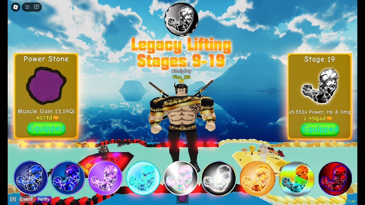 Legacy lifting simulator stages 9-19 [+1.282Td / Lift] (+63 Hours!!)
