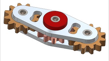 Making part and assembly of Gear fidget spinner in solidworks