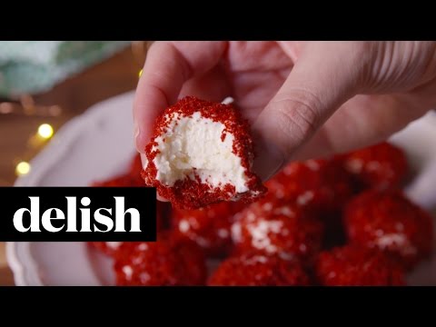 Red Velvet Cheesecake Bites | Delish