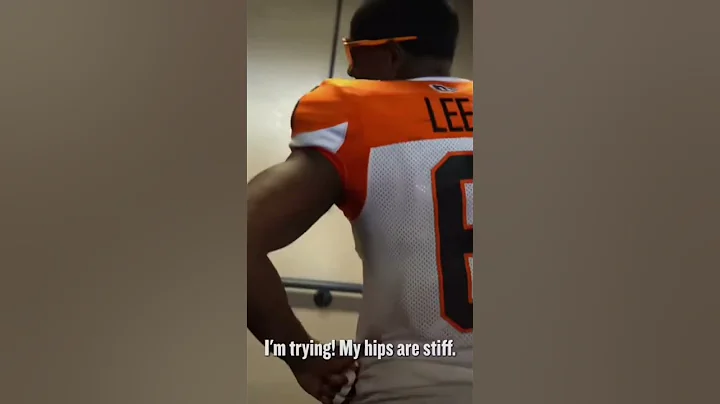 #shorts Lions DB TJ Lee has fun with Calgary Stamp...