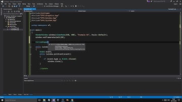 SFML C++ Tutorial 02 | Creating a window, using events and the game-loop!