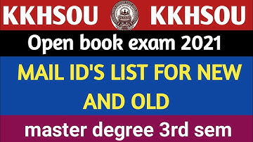 mail IDs master degree 3rd sem obe exam || new and old actual exam || Kkhsou obe exam 2021 mail ID