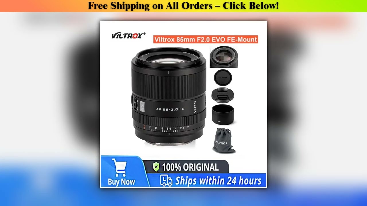 NEW Viltrox 85mm F2.0 EVO FE Full Frame Auto Focus Medium Telephoto Prime Lens for Sony E Mount