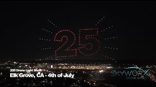 Elk Grove's 25th Anniversary Drone Show | July 4th 2025 | Skyworx Drone Shows