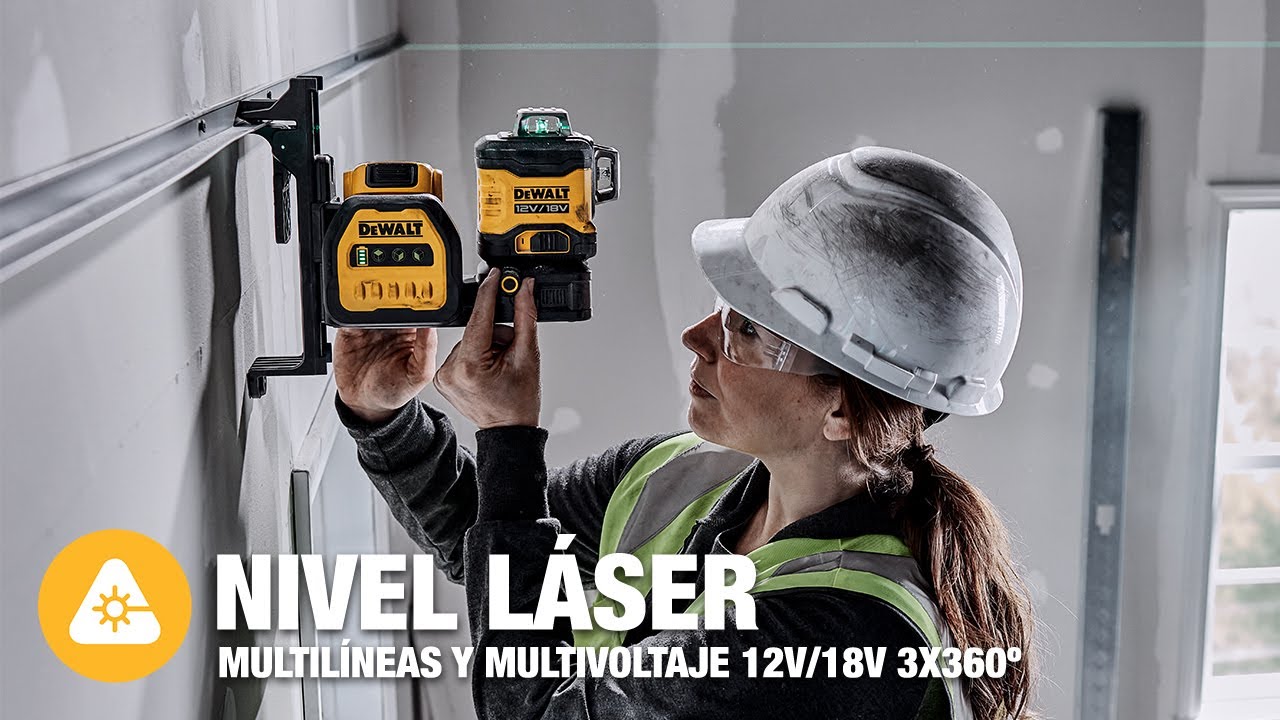 Nivel Láser Multilíneas y Multivoltaje 12V/18V 3X360º