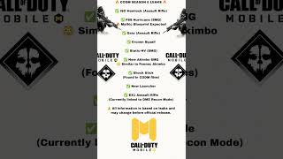 🚨 CODM Season 6 New Guns Leaked! 😳🔥| #codm #codmshorts #callofdutymobile