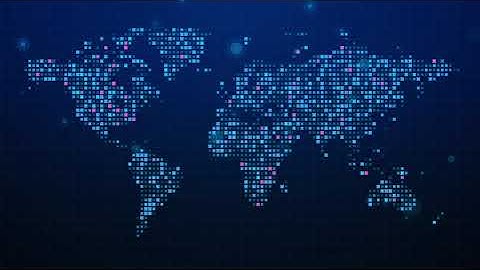 Digital World Map - Stock Video