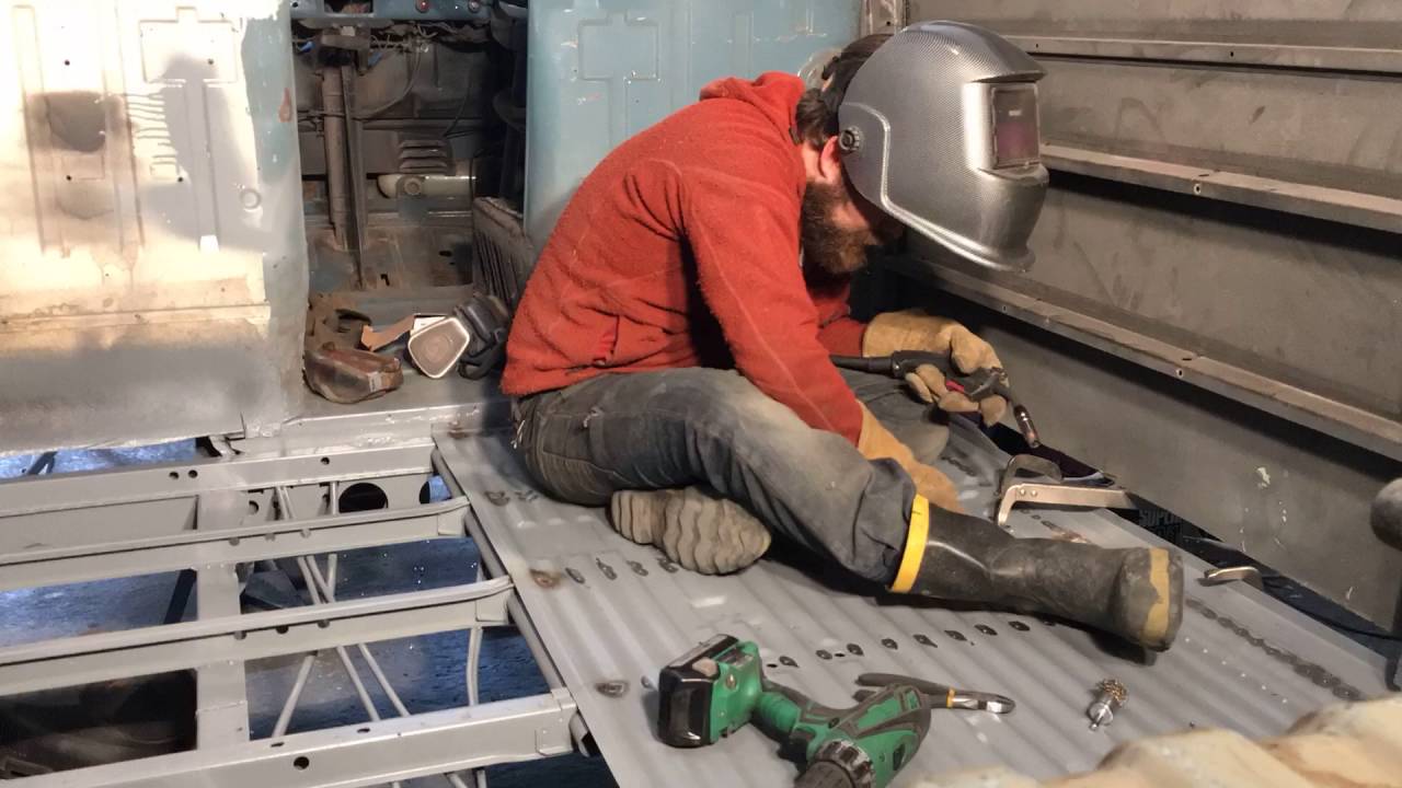 Fitting a Vw bay cargo floor pan Part 2 YouTube