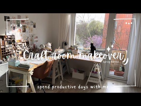 My Craft Room Spring Makeover –Decor, Storage & Creative - asmr & Lofi, no talking, motivation ✨