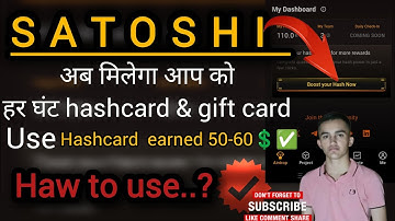 Satoshi App Use Hash Code Satoshi App Increase Mining Speed By Krishna_602||💲💹