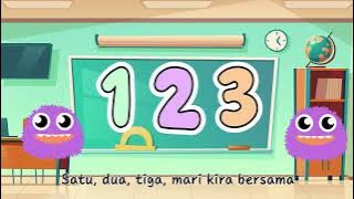 Lagu 123 Kanak-Kanak Untuk Belajar Mengenal Nombor 1 - 10 | Learn To Count 123 Malay Kids' Song