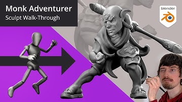 Monk Adventurer Sculpt - Timelapse With Commentary