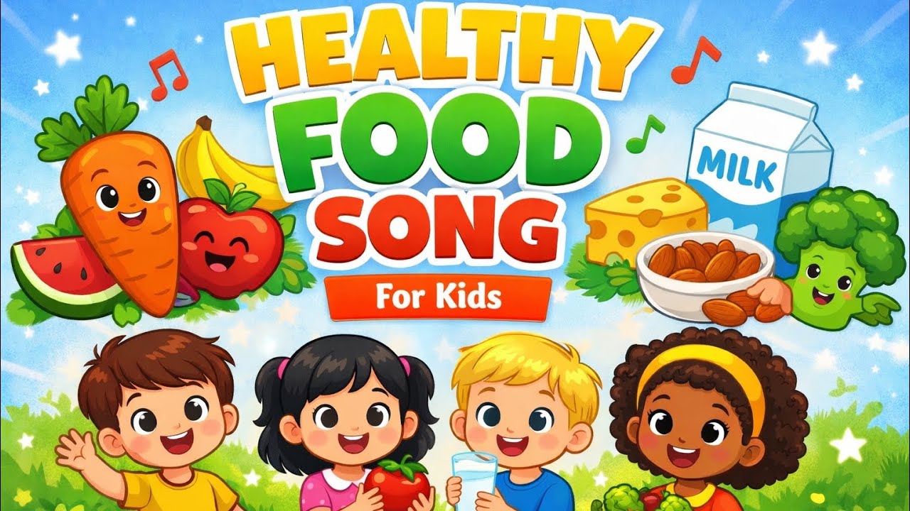 Healthy Food Song for Kids | Fun Rhyme for Preschool & Kindergarten