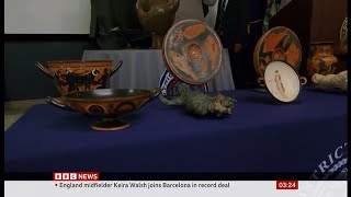 New York returns $19m worth of stolen art to Italy  (USA)  (ALM)