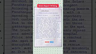 Report Writing | News Report | Report Writing Class 10 | #shorts #reportwriting #newsreport