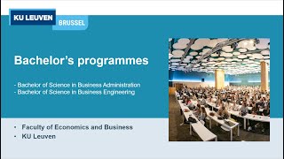 Bachelor's programmes - Faculty of Economics & Business