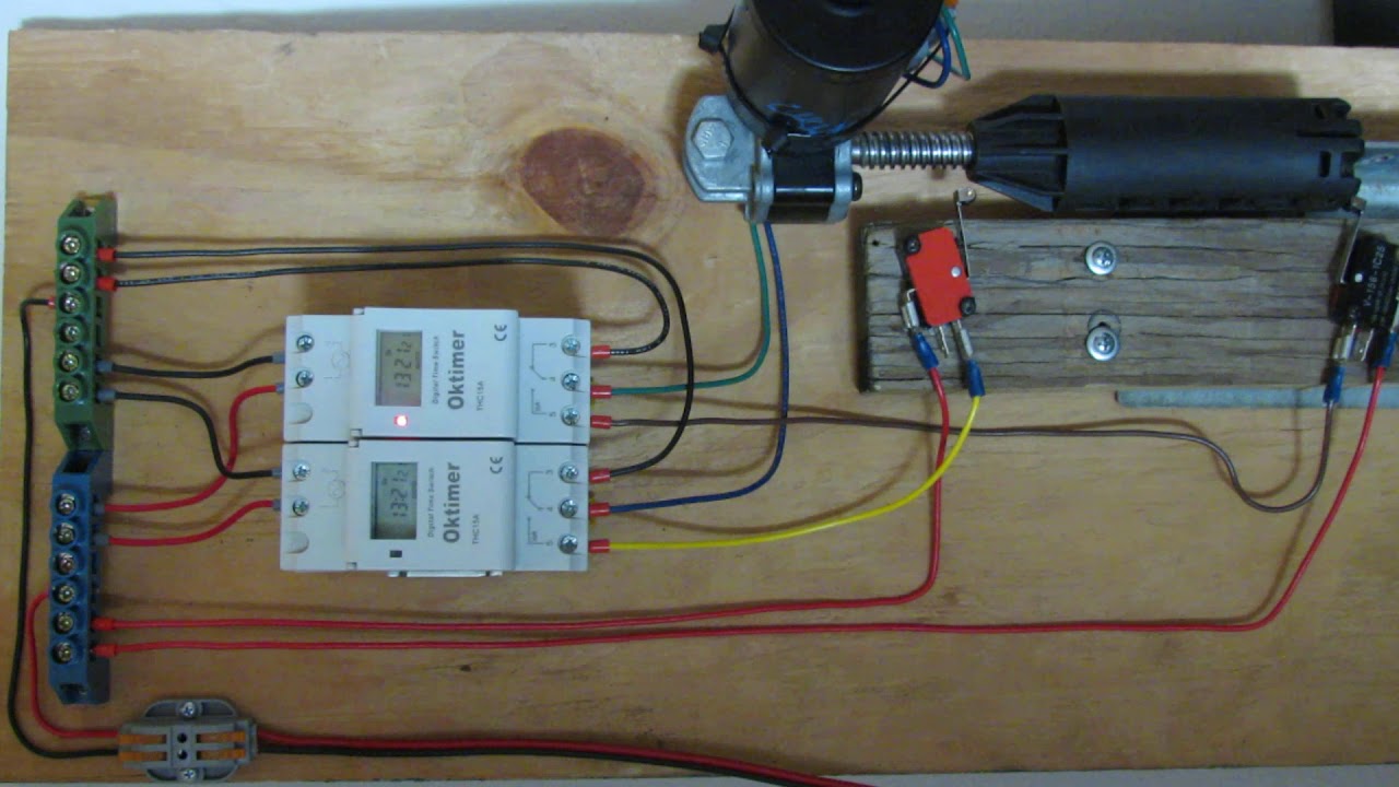 The simplest way to wire a chicken coop door with External Limit Switches (Redone 2)