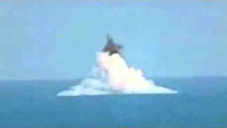 F16 Hornet coming out of the water