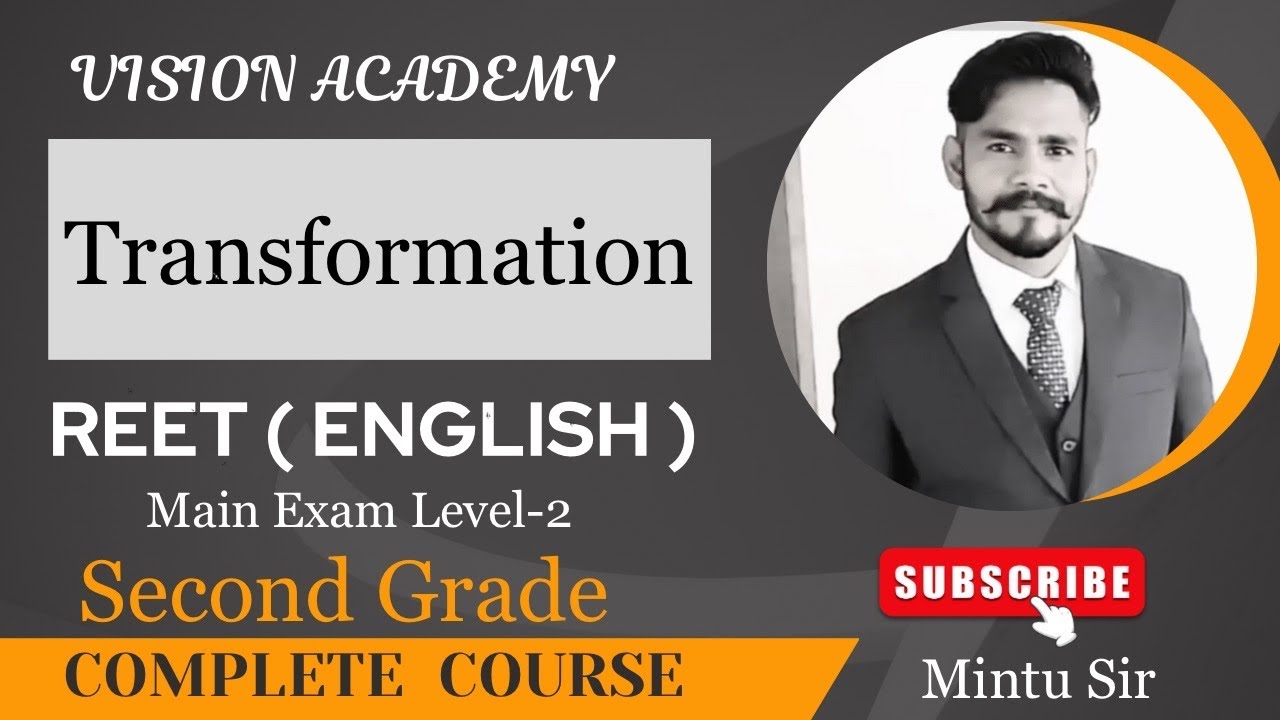 Transformation || REET English Main Exam-2023||