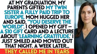 At My Graduation, My Parents Gave My Twin Sister a Trip to Europe—but Only Gave Me a $10 Gift Ca