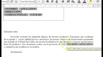 Combinar Correspondencia con Libre Office