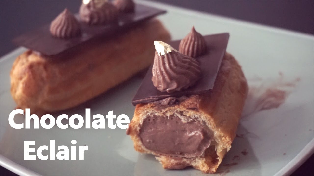 เอแคลร์ รสช๋็อกโกแล็ต Best Chocolate Eclair Recipe YouTube