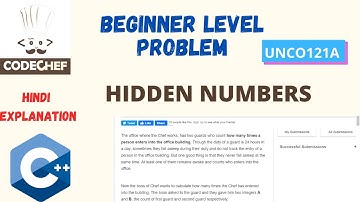 HIDDEN NUMBERS -UWCO121A || codechef  beginner solution  c++ | hindi video