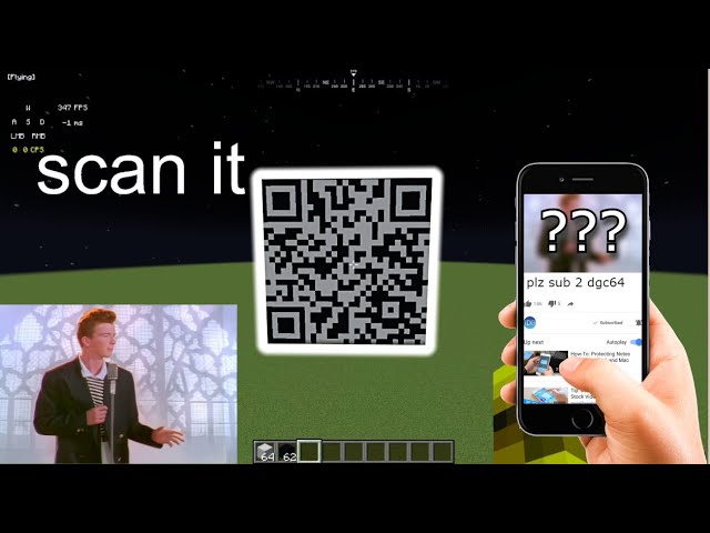 Rick Roll QR Code minecraft tutorial 