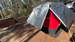 Reflective Tarps Provide Ambient Shade Space,  Introduction to Ambient Temps Under Blistering Sun