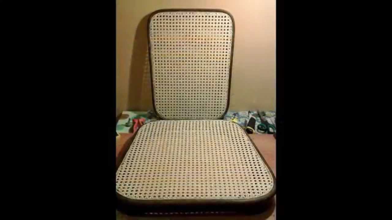 Перетяжка стульев РОТАНГОМ. - YouTube