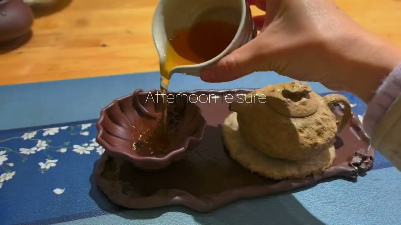 After a busy day, I brewed myself a warm cup of tea.