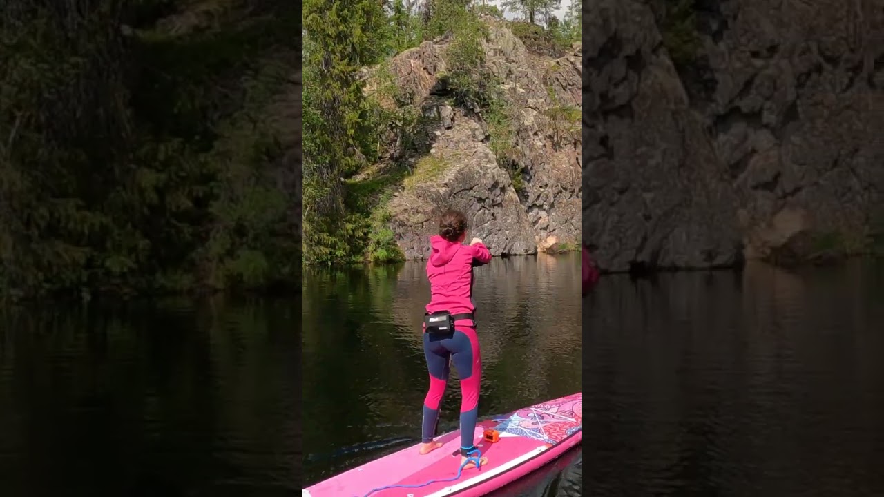 Paddling Gimegolts Canyon in Sweden! Epic SUP Paddle Board Hiking Ravine Adventure / Hike Starboard